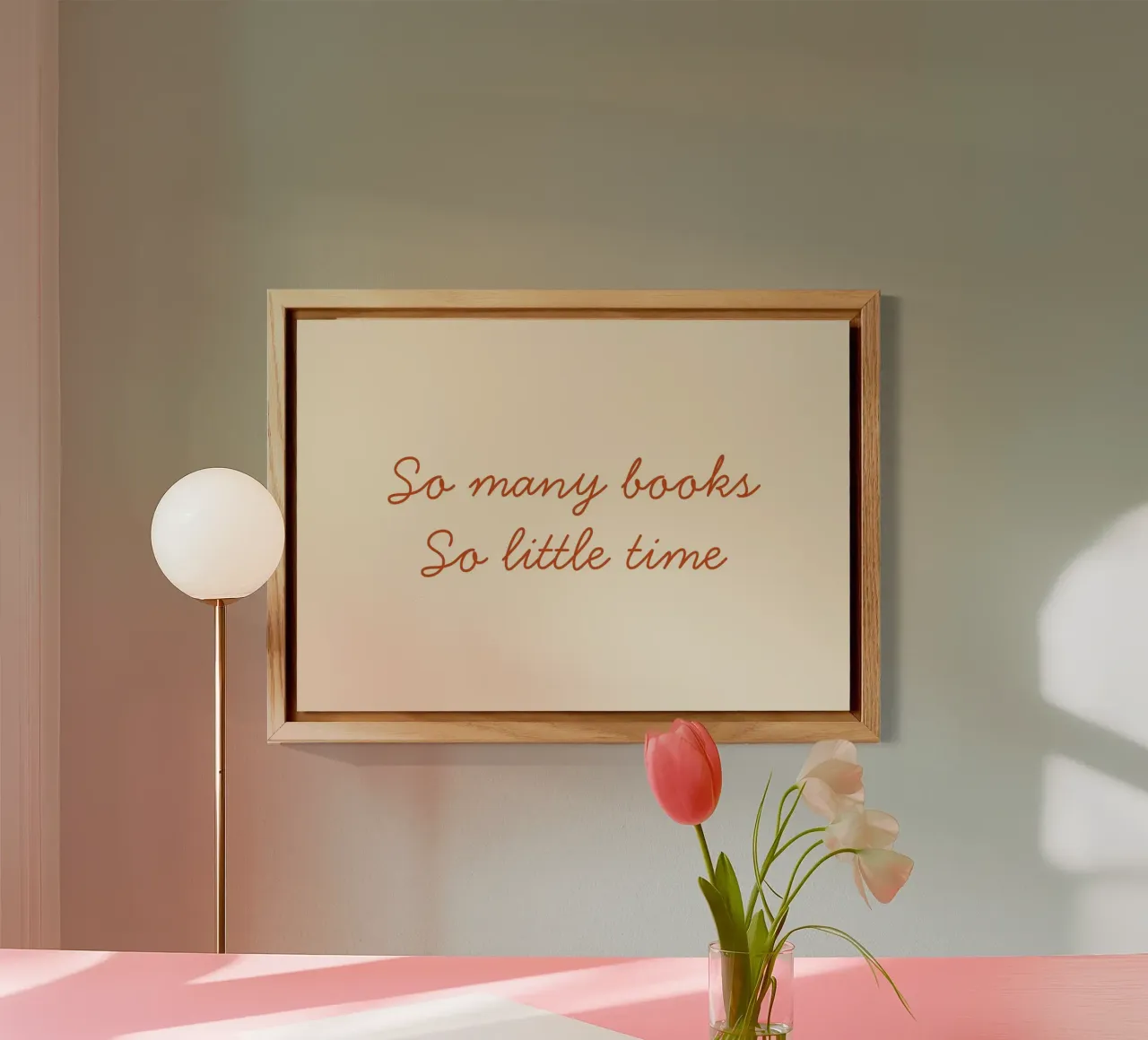 "So Many Books, So Little Time" Script Art Print alu-dibond by vintagepod