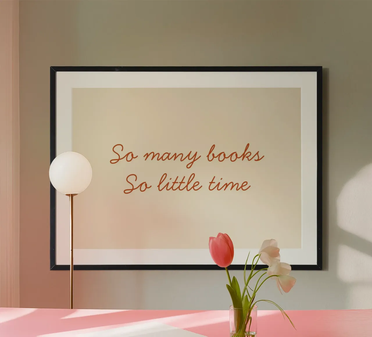 "So viele Bücher, so wenig Zeit" Skript Kunstdruck Poster von vintagepod