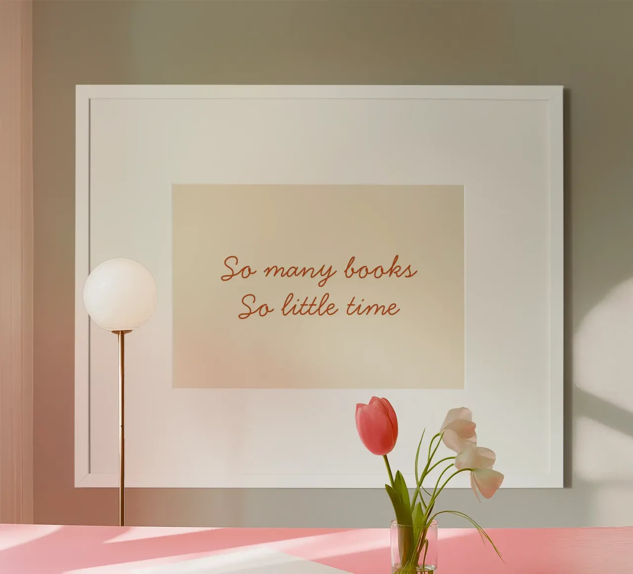"So viele Bücher, so wenig Zeit" Skript Kunstdruck Poster von vintagepod