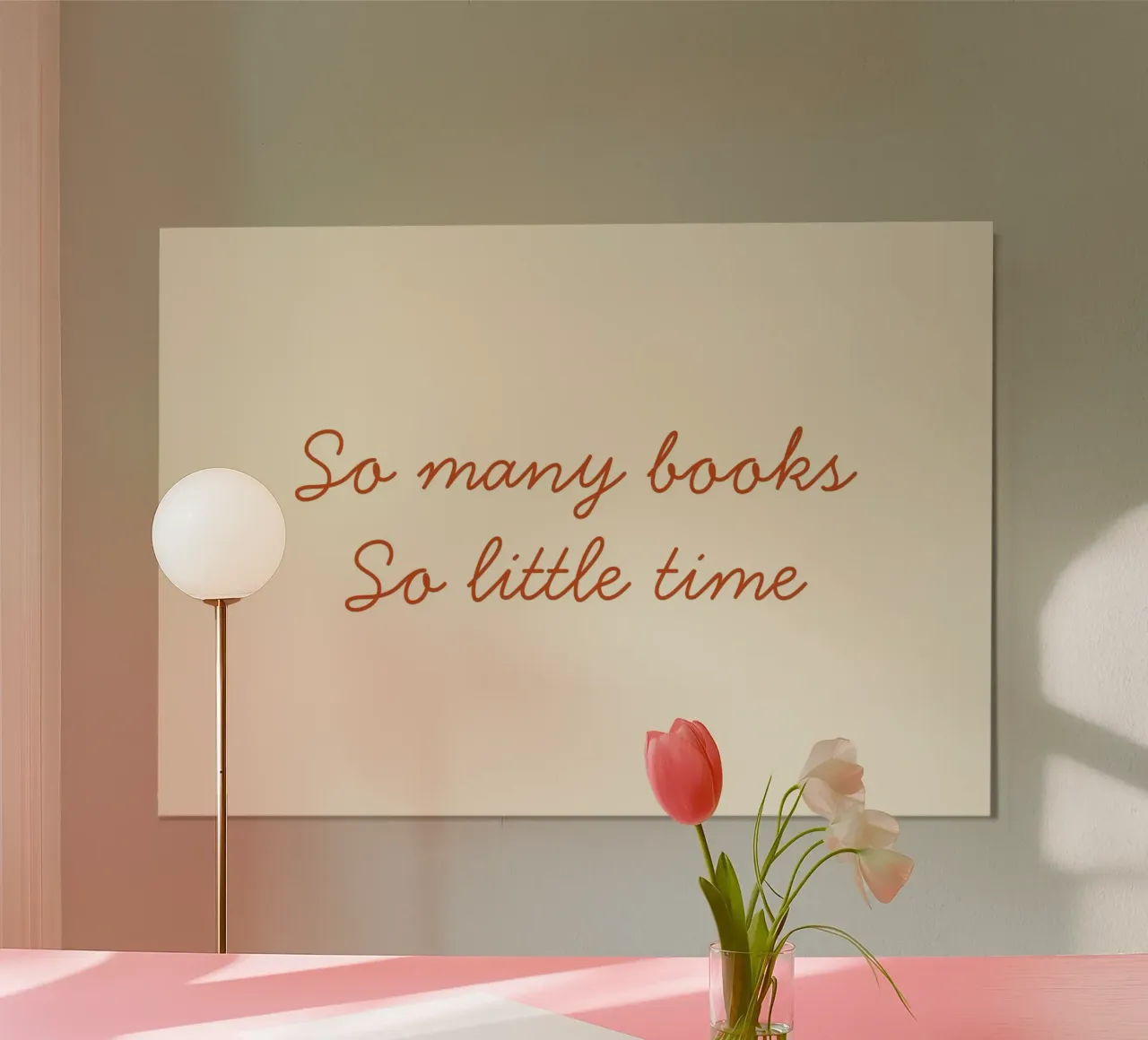 "So viele Bücher, so wenig Zeit" Skript Kunstdruck Poster von vintagepod