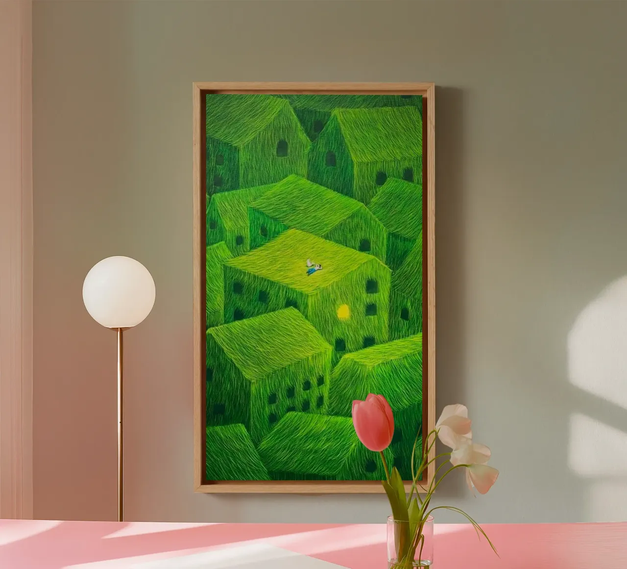 architecture roofs cityscape canvas met Baklijst van Good days