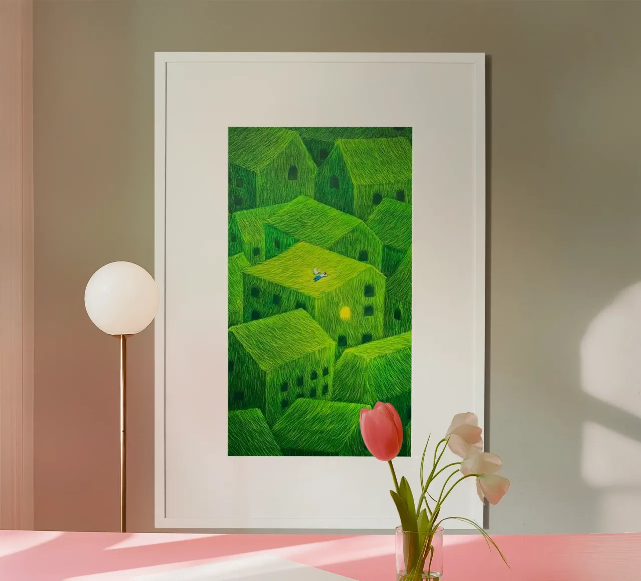 architecture roofs cityscape poster con telaio in alluminio da Good days