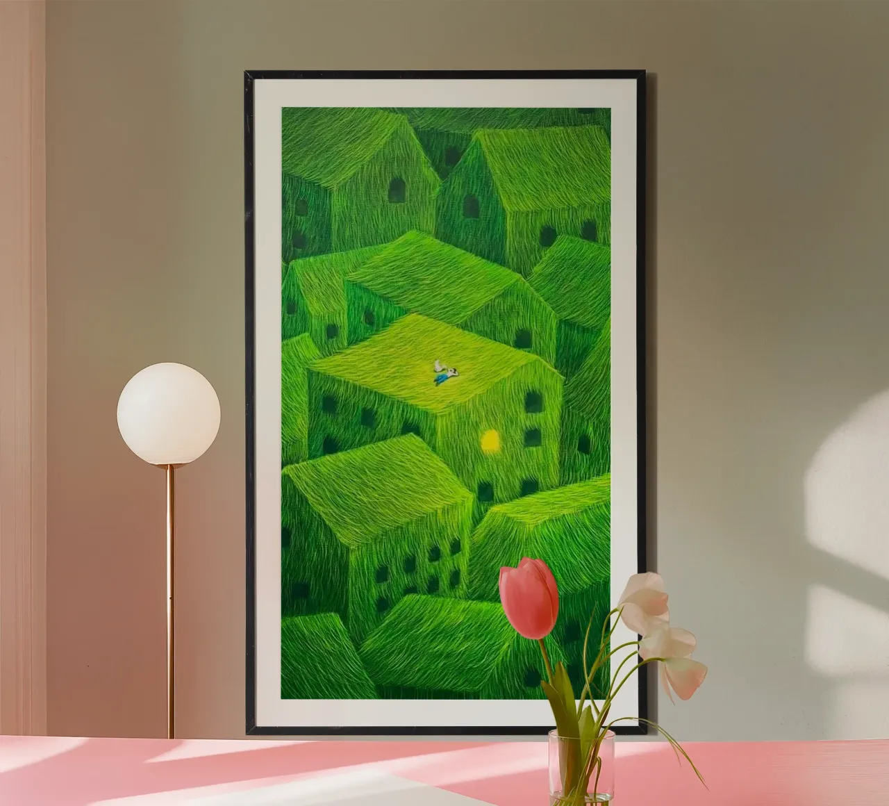 architecture roofs cityscape poster con telaio in alluminio da Good days