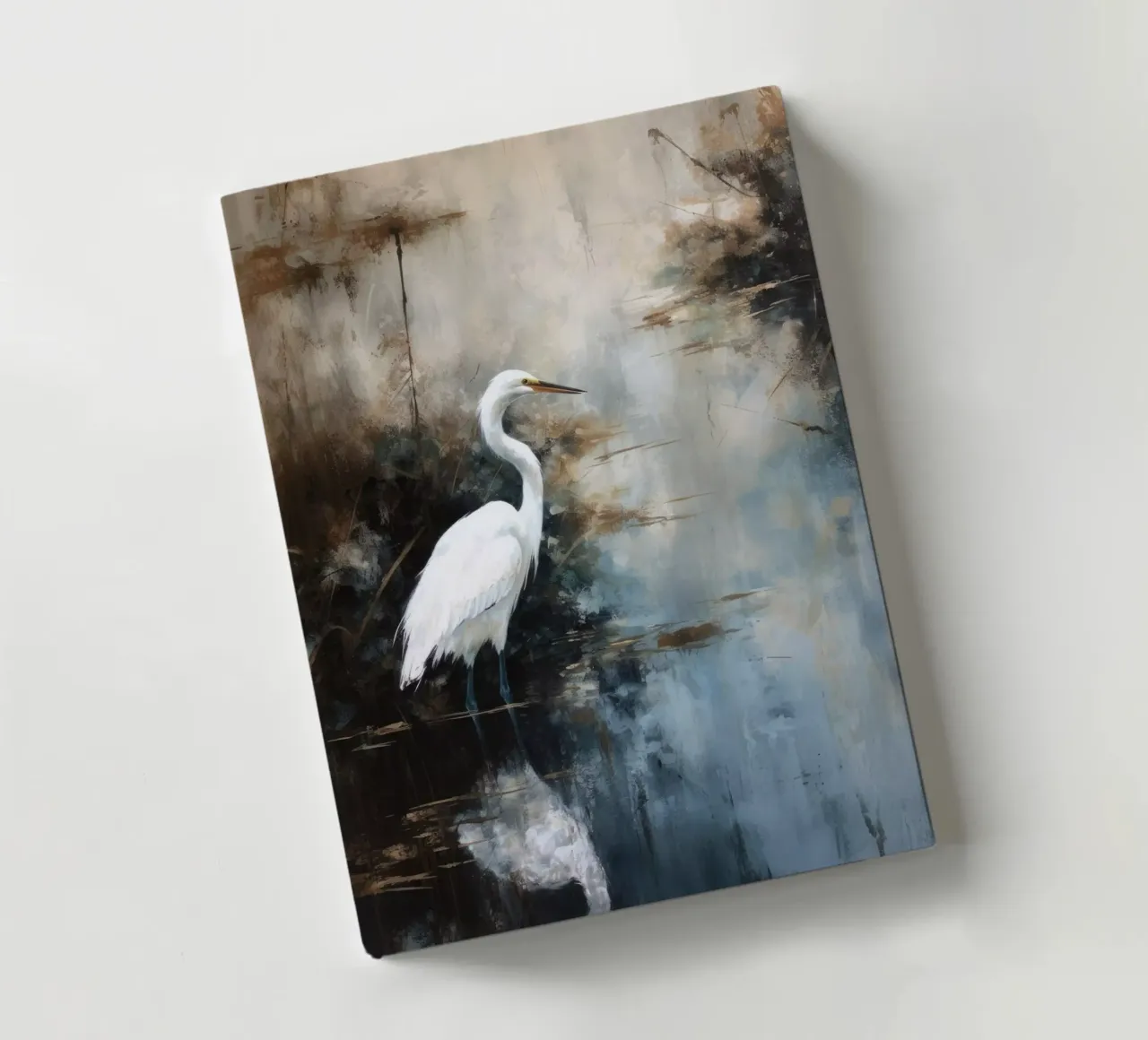Egret In Lake notebook by treechild