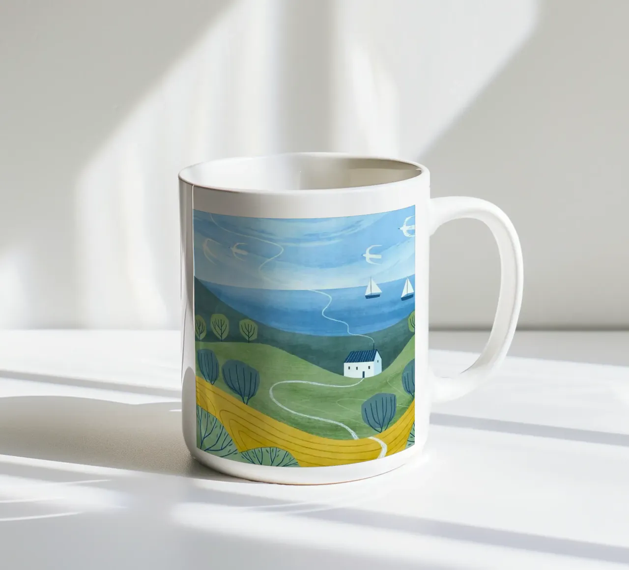 countryside winding path tazza in ceramica da Good days