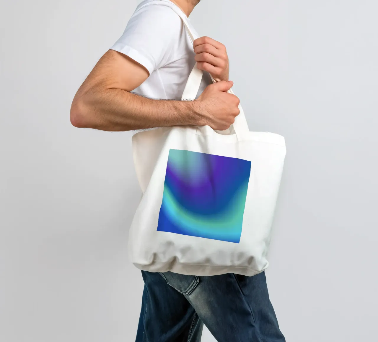 EXPANSION  & OVERFLOW (AQUARIUS) borsa in juta da ÂME LIBRE STUDIO