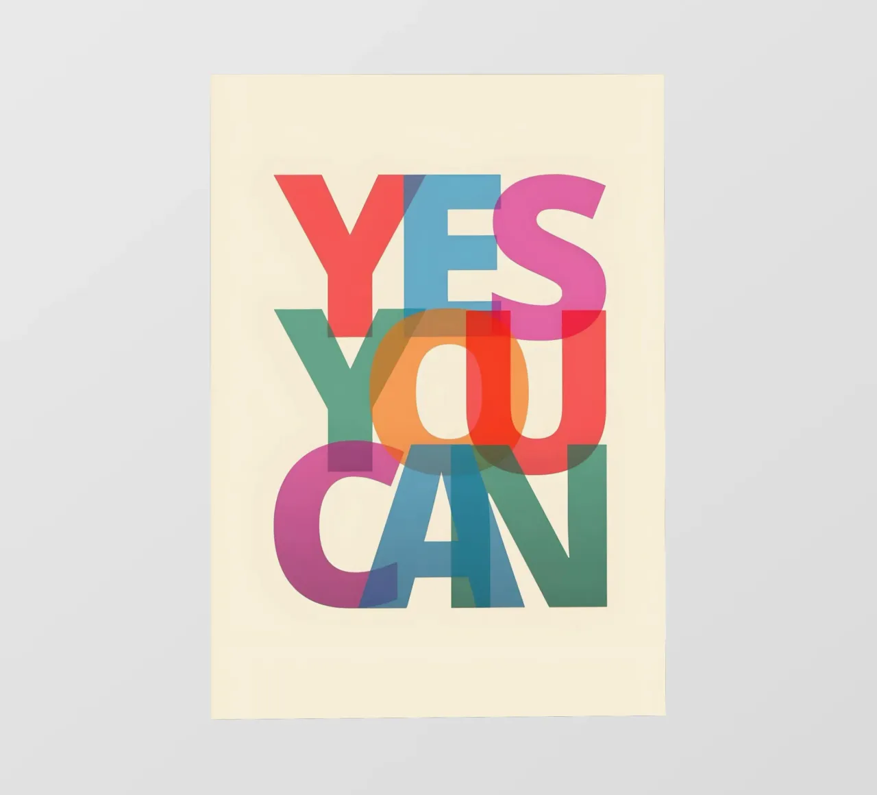 "YES YOU CAN' pellicola backlit da Type & Tape