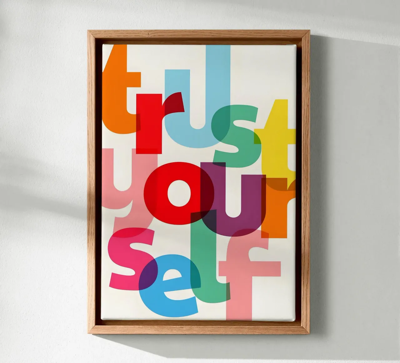 Trust yourself tela con Cornice a cassetta da Type & Tape