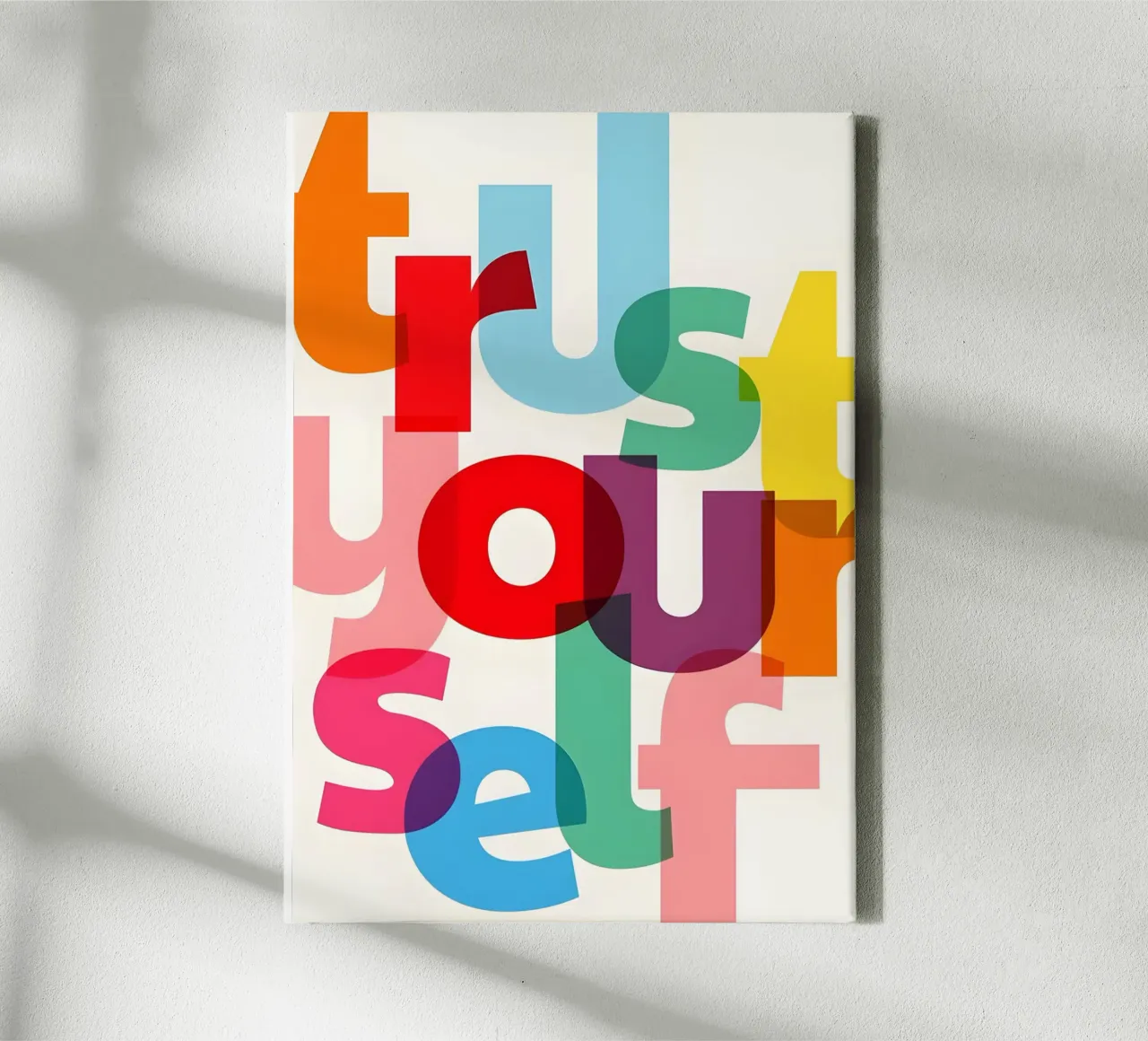 Trust yourself tela con Cornice a cassetta da Type & Tape