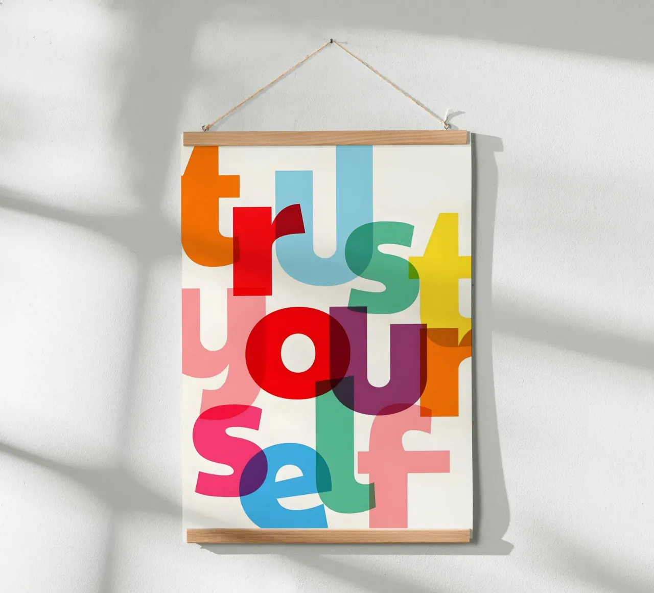 Trust yourself poster con telaio in alluminio da Type & Tape