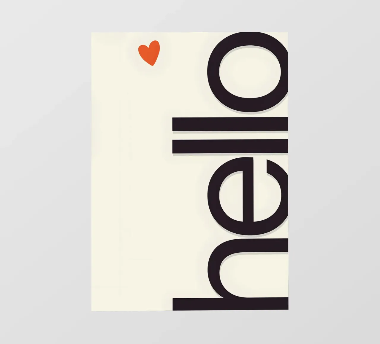 Hello pellicola backlit da Type & Tape