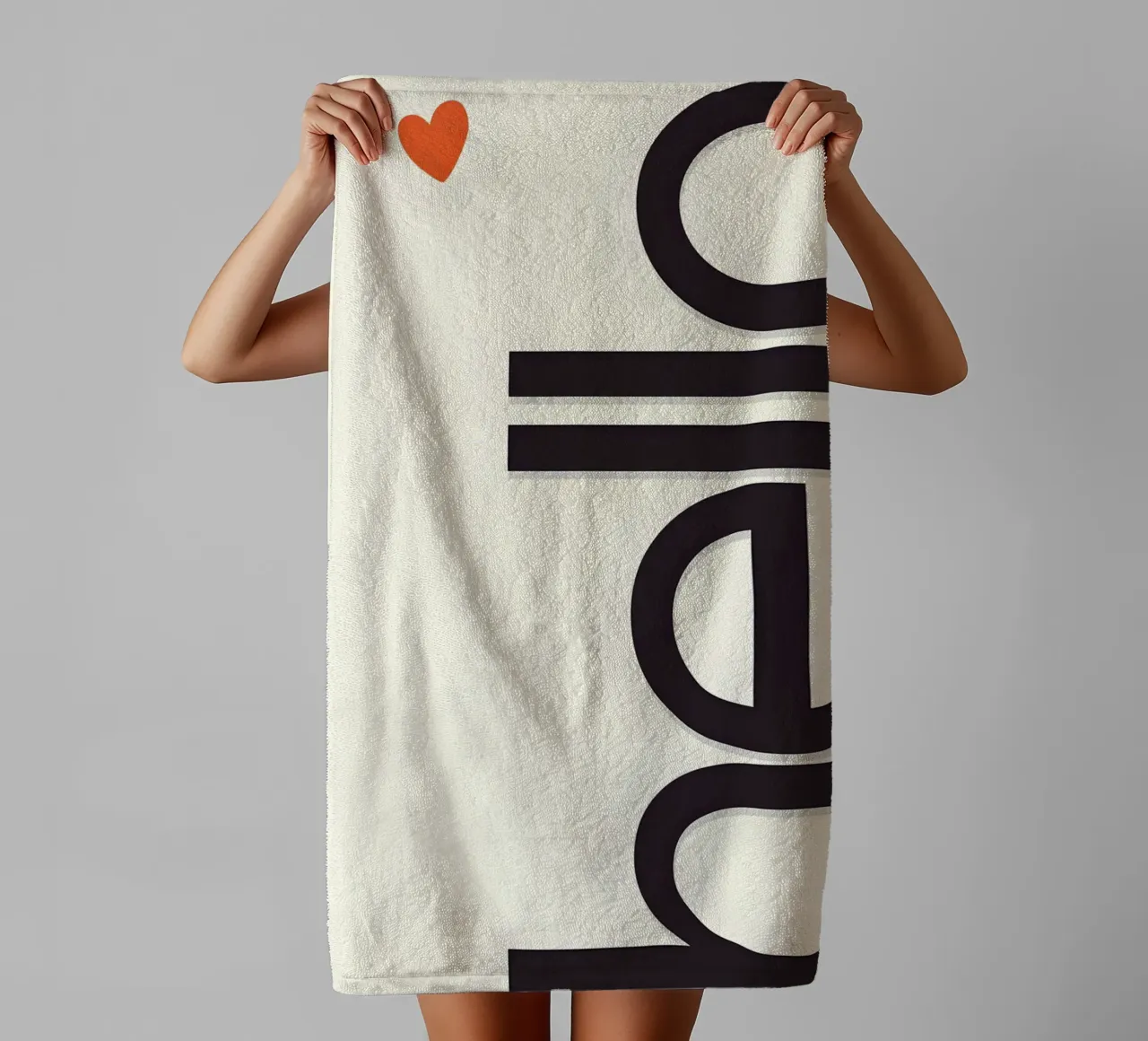 Hello asciugamano da bagno da Type & Tape