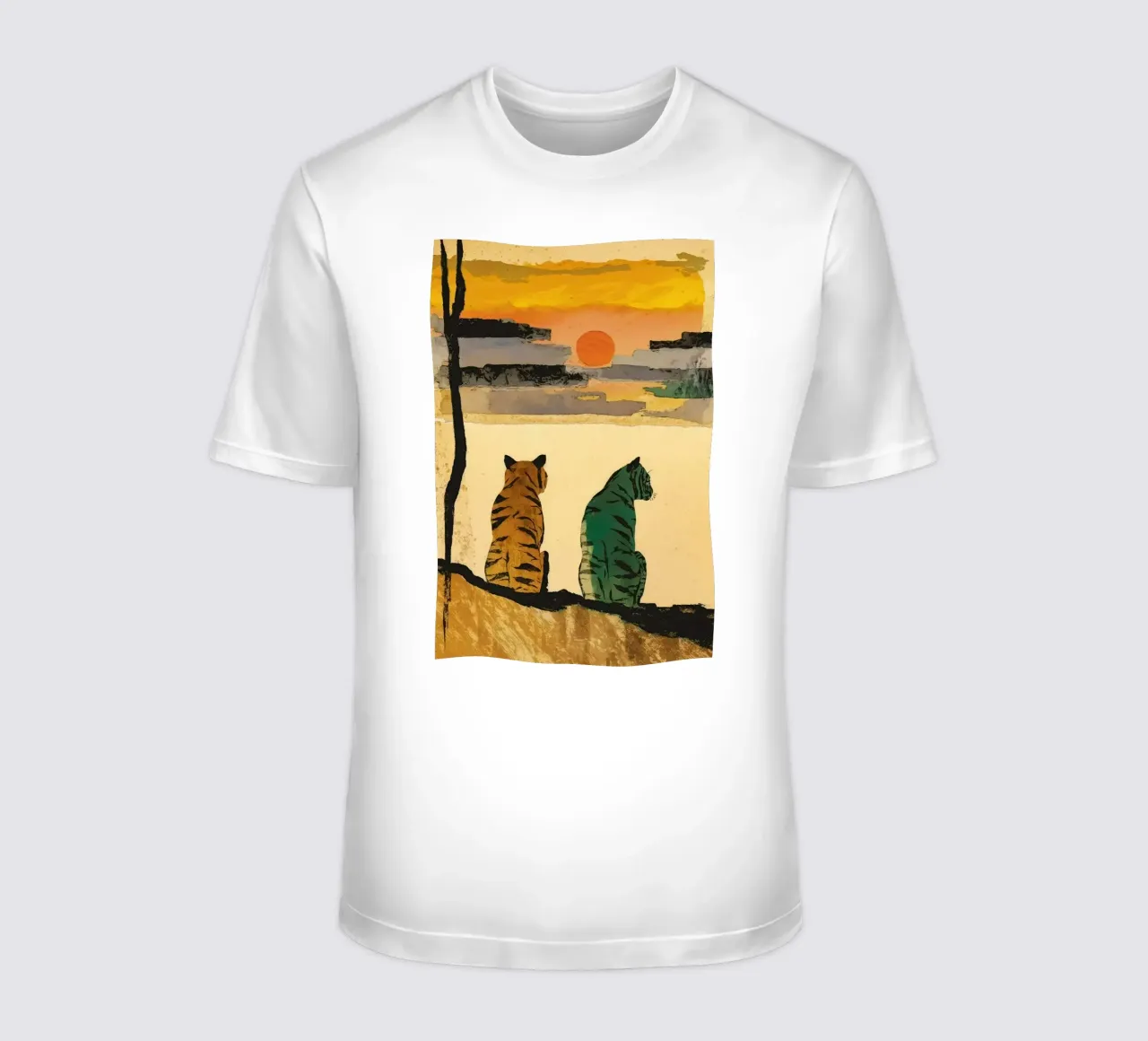 Tigers At Sunset No 2 t-shirt da treechild