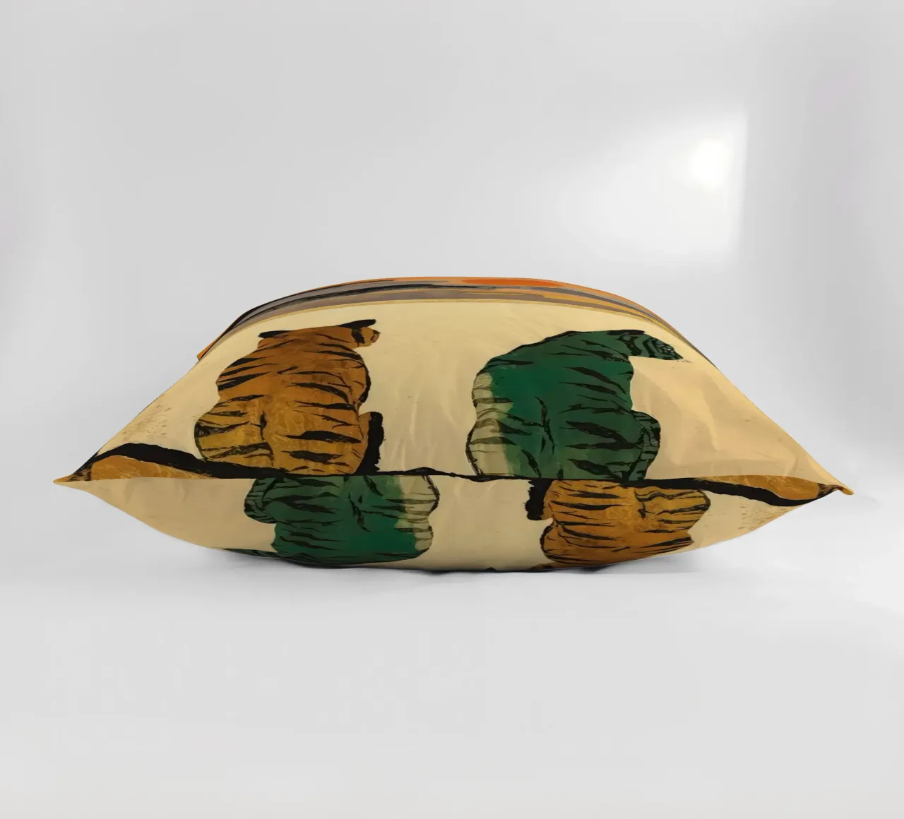 Tigers At Sunset No 2 cuscino da treechild