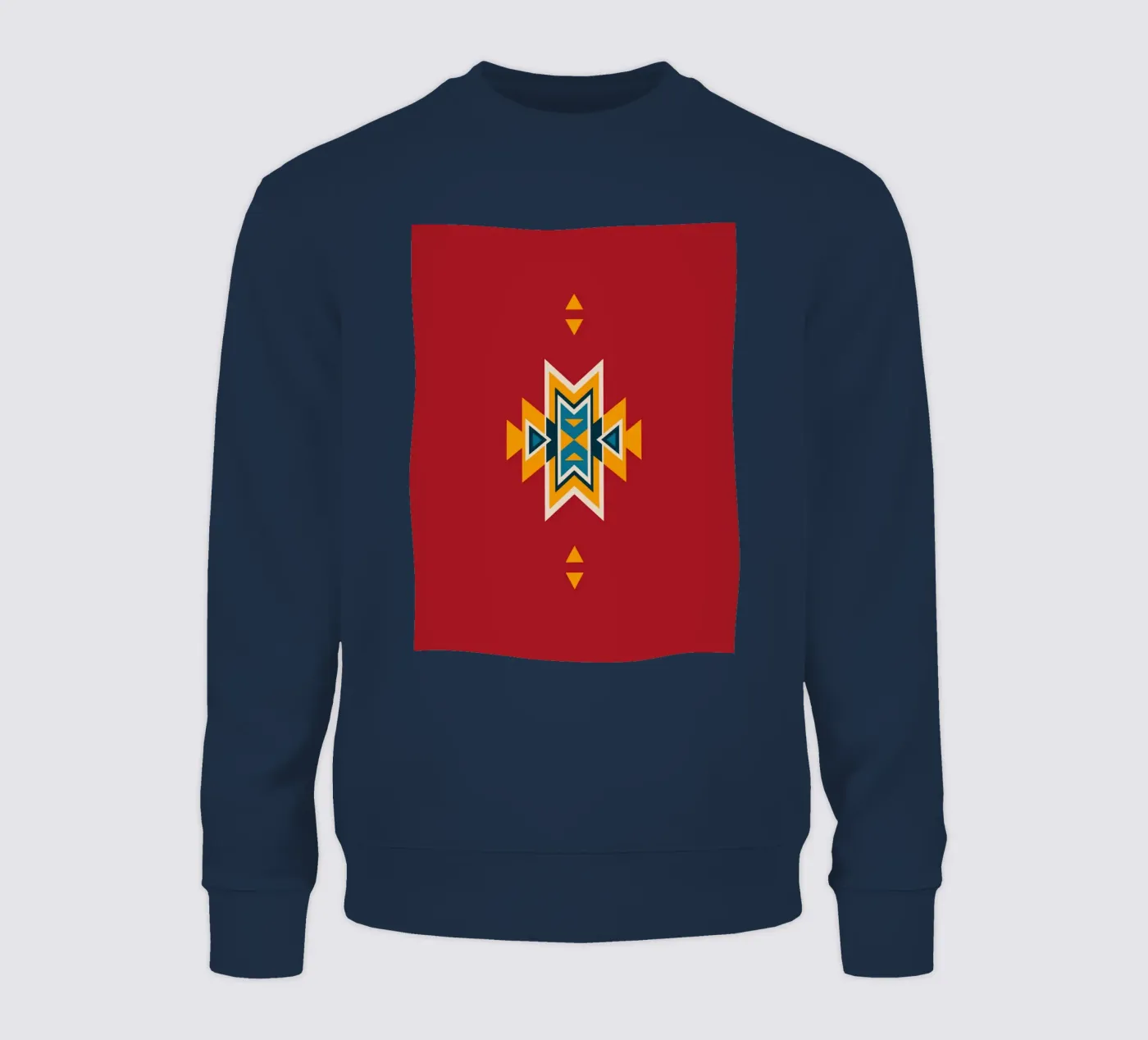 Motivo azteco su rosso felpa da Petra Lang - Design