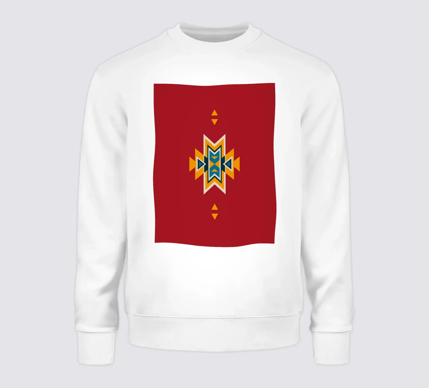 Motivo azteco su rosso felpa da Petra Lang - Design