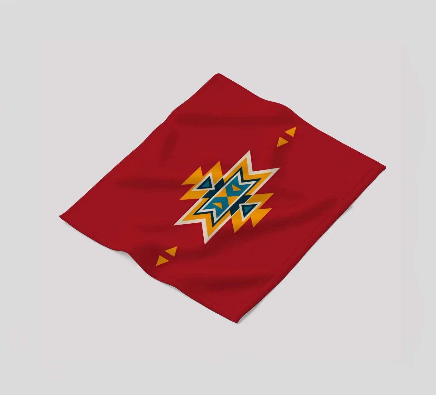 Aztec Pattern on Red fleece blanket by Petra Lang - Design