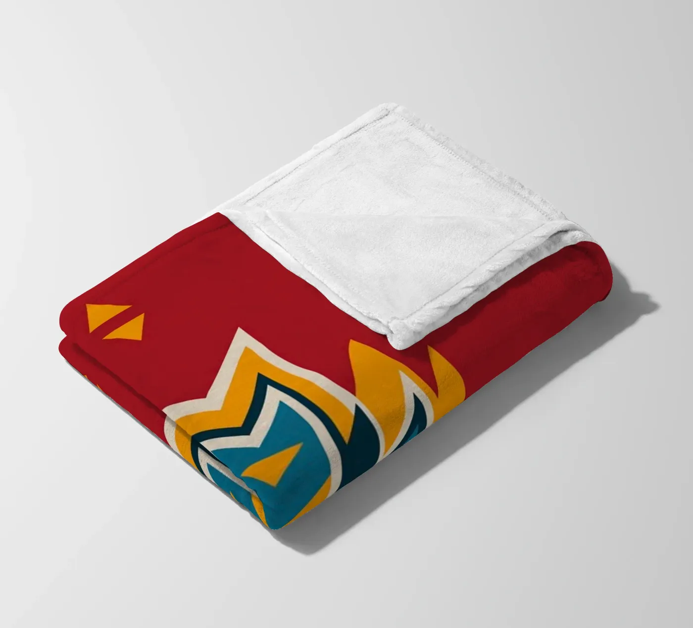 Aztec Pattern on Red fleece blanket by Petra Lang - Design