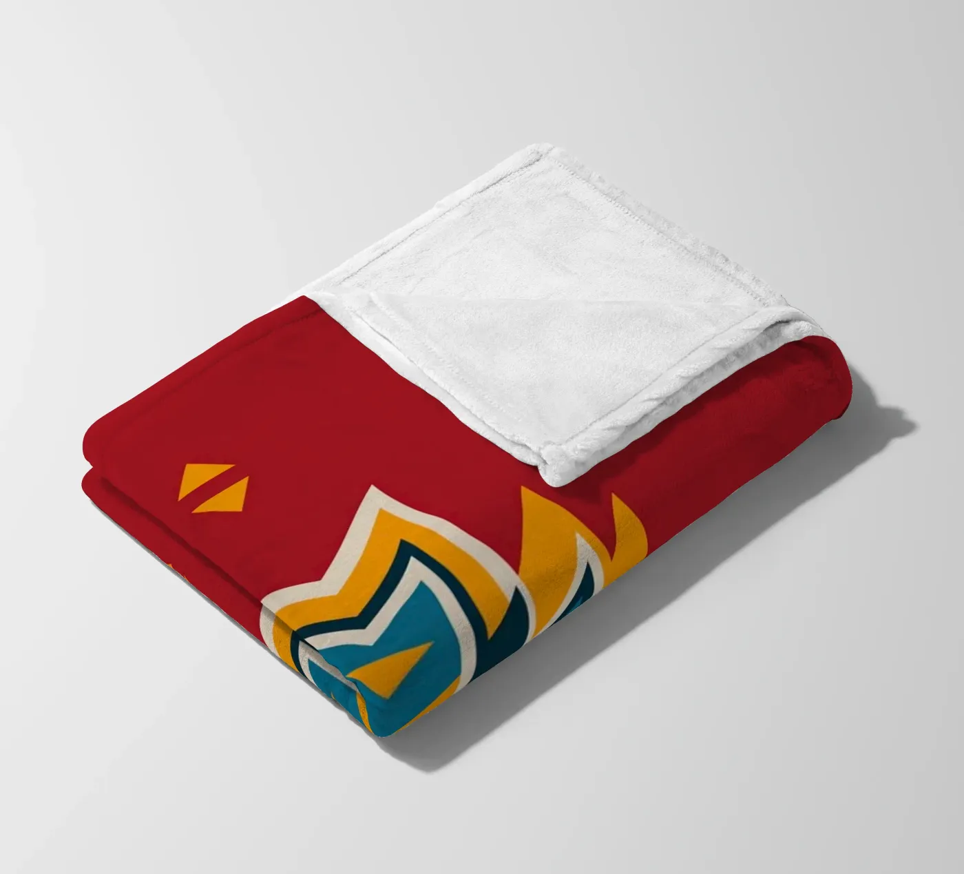 Aztec Pattern on Red fleece blanket by Petra Lang - Design