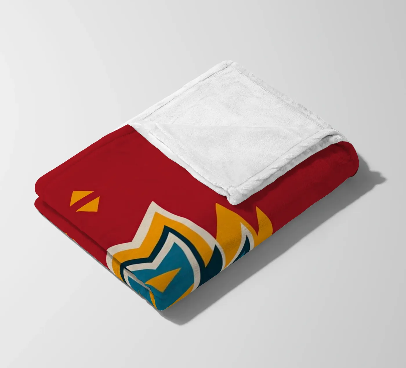 Aztec Pattern on Red fleece blanket by Petra Lang - Design