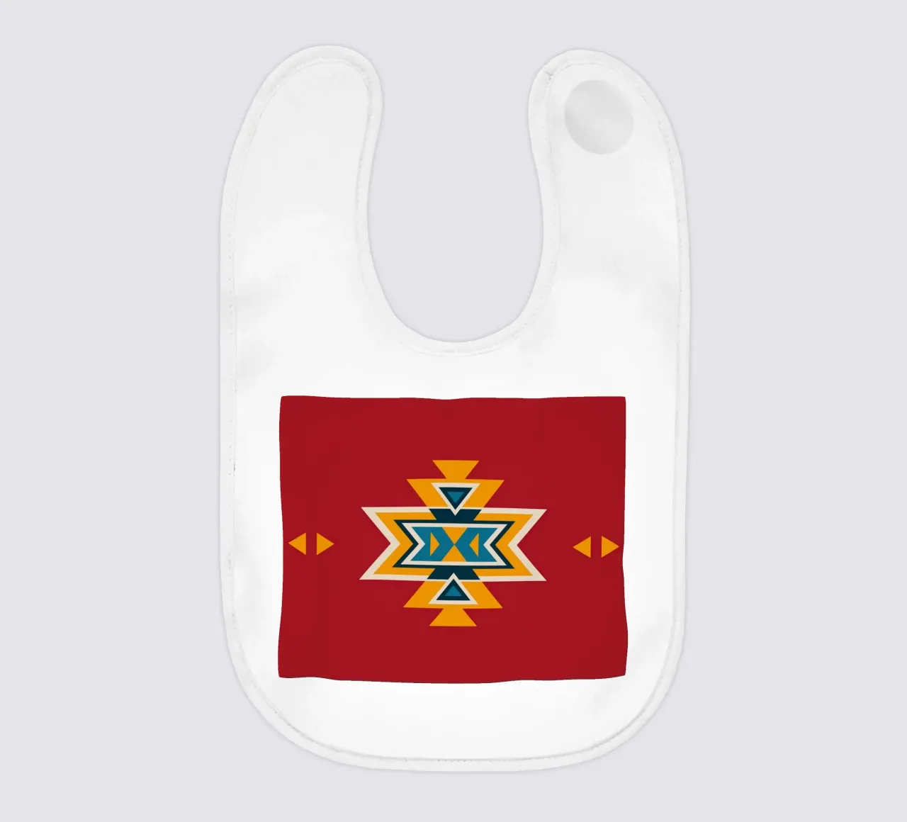 Aztec Pattern on Red Babylätzchen von Petra Lang - Design