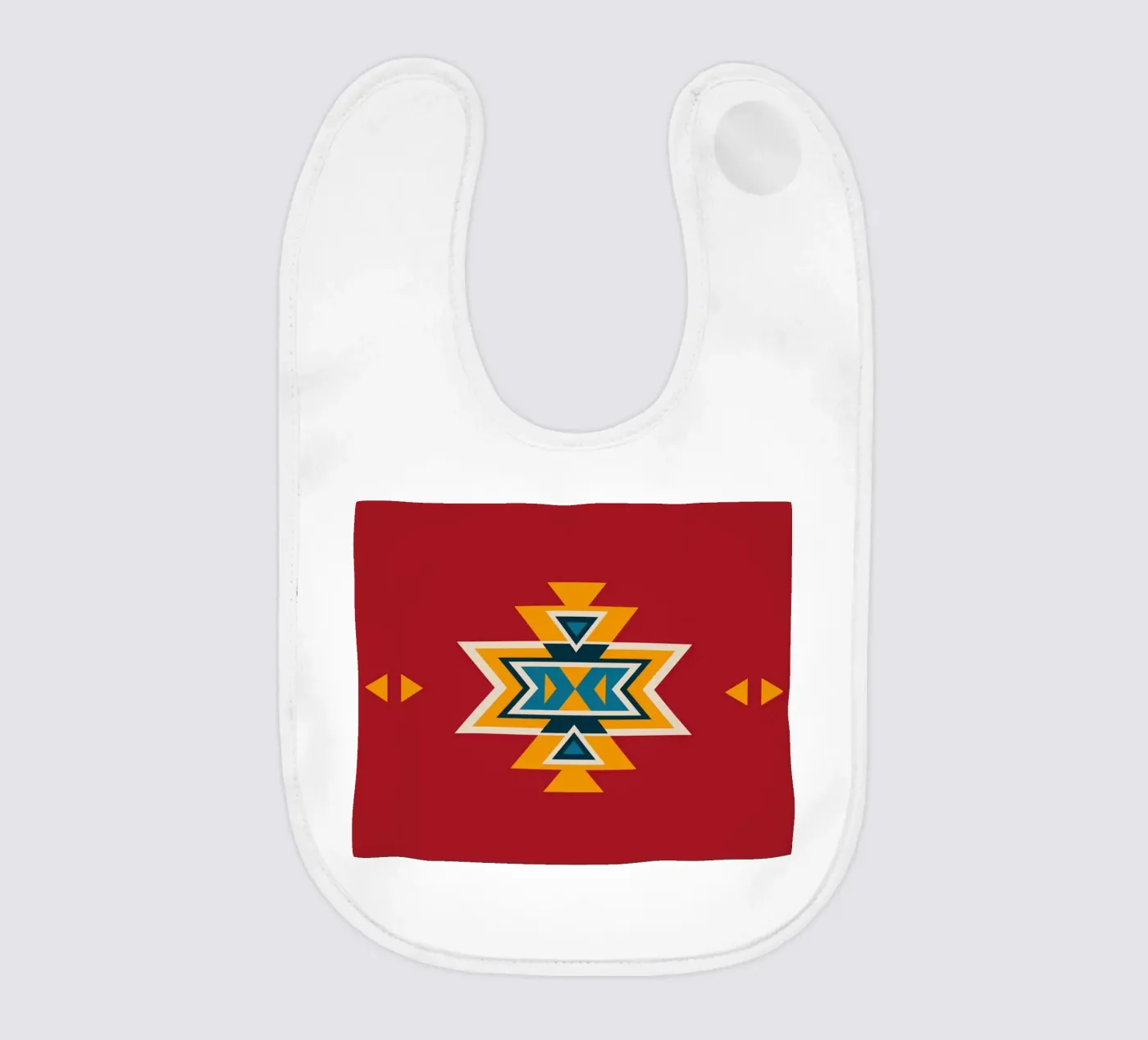 Aztec Pattern on Red Babylätzchen von Petra Lang - Design