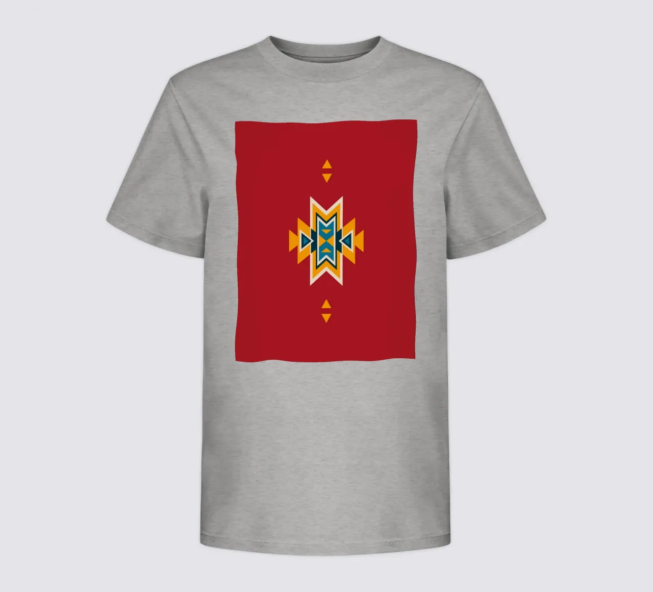 Motivo azteco su rosso t-shirt bambini da Petra Lang - Design