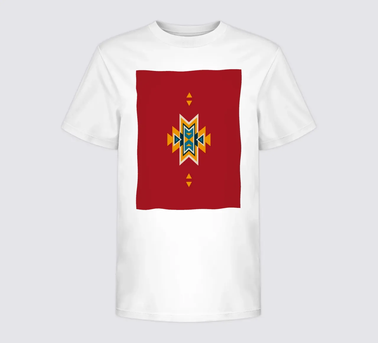 Motivo azteco su rosso t-shirt bambini da Petra Lang - Design