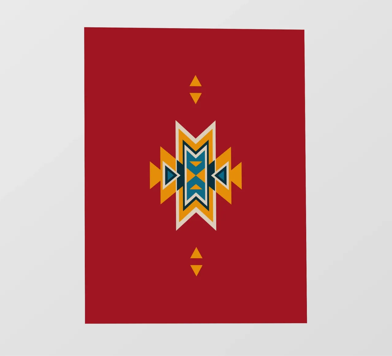 Motivo azteco su rosso pellicola backlit da Petra Lang - Design