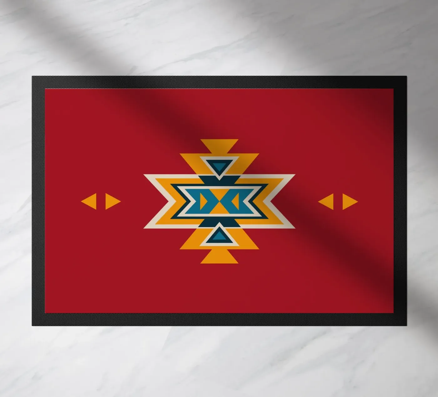 Aztec Pattern on Red zerbino da Petra Lang - Design