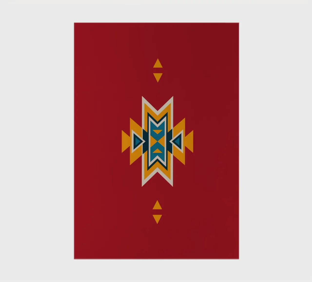 Aztec Pattern on Red notebook by Petra Lang