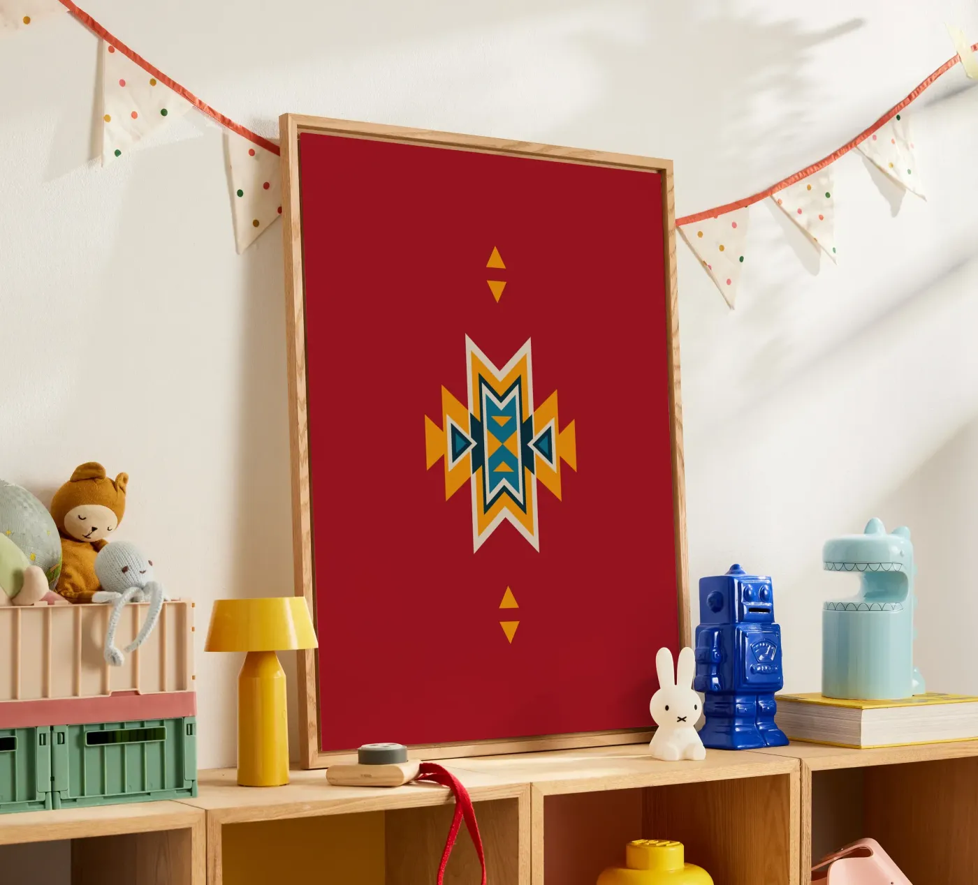 Aztec Pattern on Red plexiglass da Petra Lang - Design