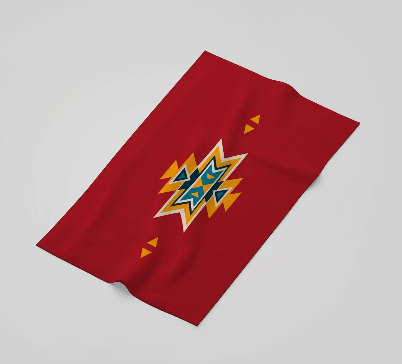 Aztec Pattern on Red telo mare da Petra Lang - Design