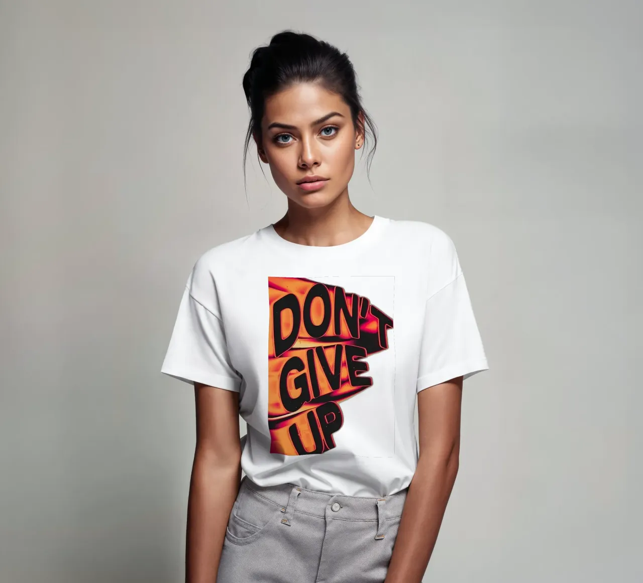 "DONT GIVE UP" t-shirt da Type & Tape