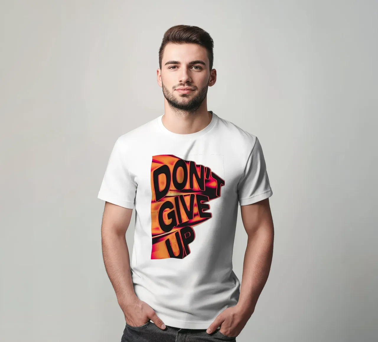 "DONT GIVE UP" t-shirt da Type & Tape