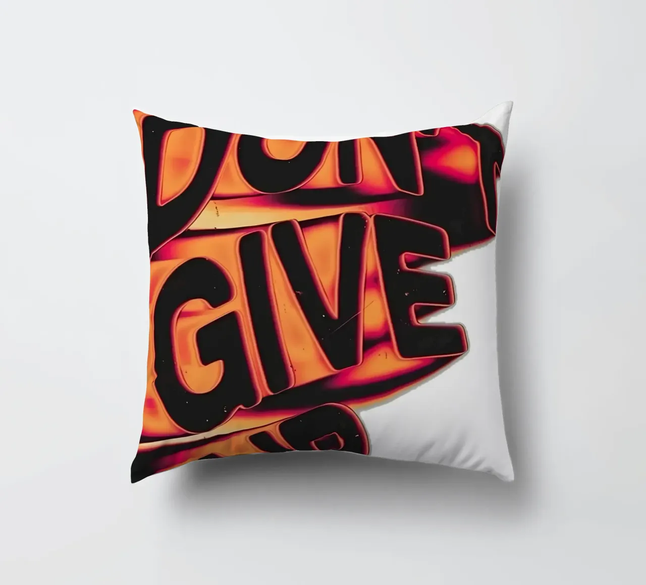 "DONT GIVE UP" cuscino da Type & Tape