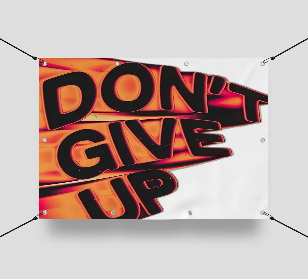 "DONT GIVE UP" telo in pvc da Type & Tape