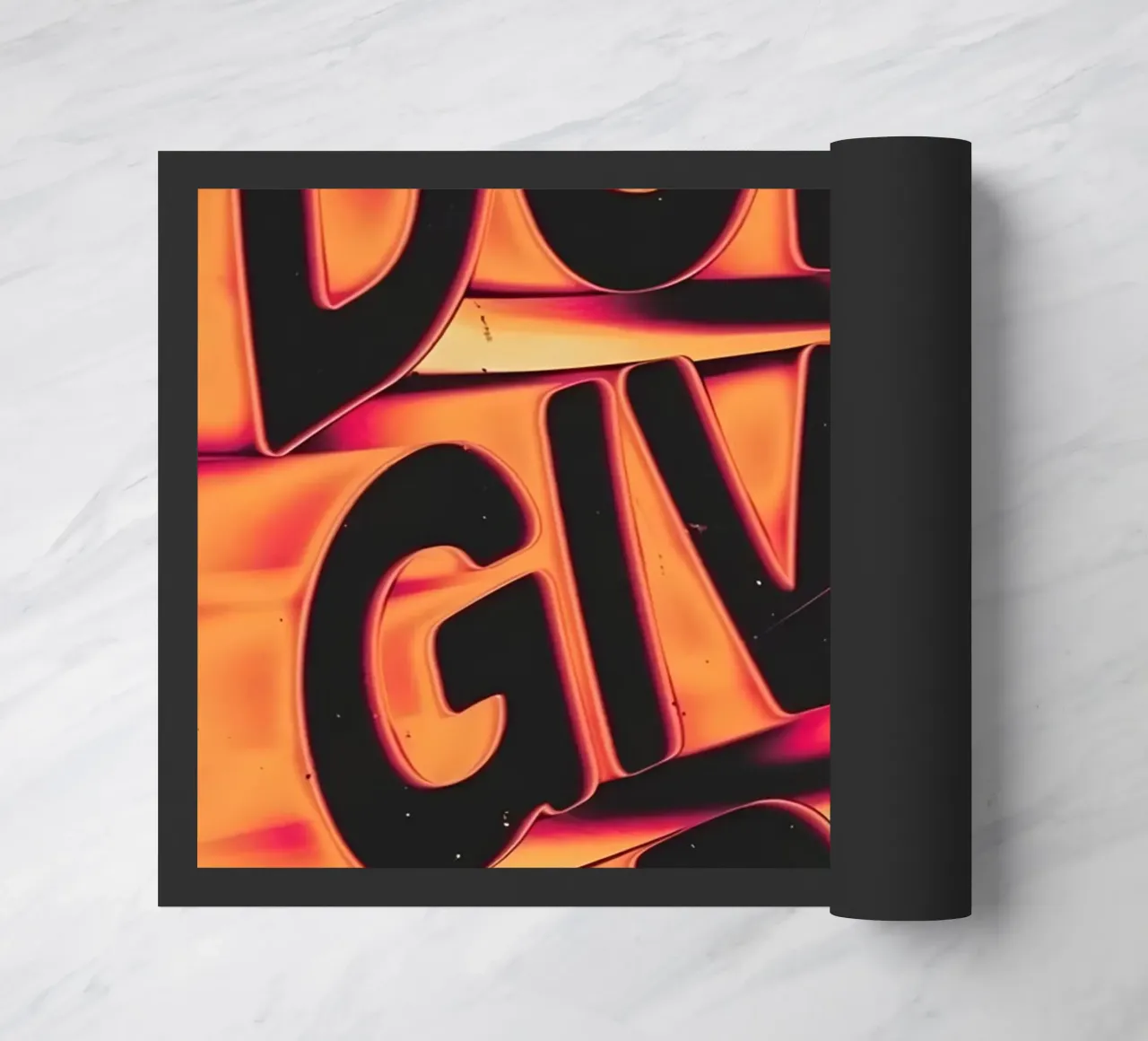 "DONT GIVE UP" zerbino da Type & Tape