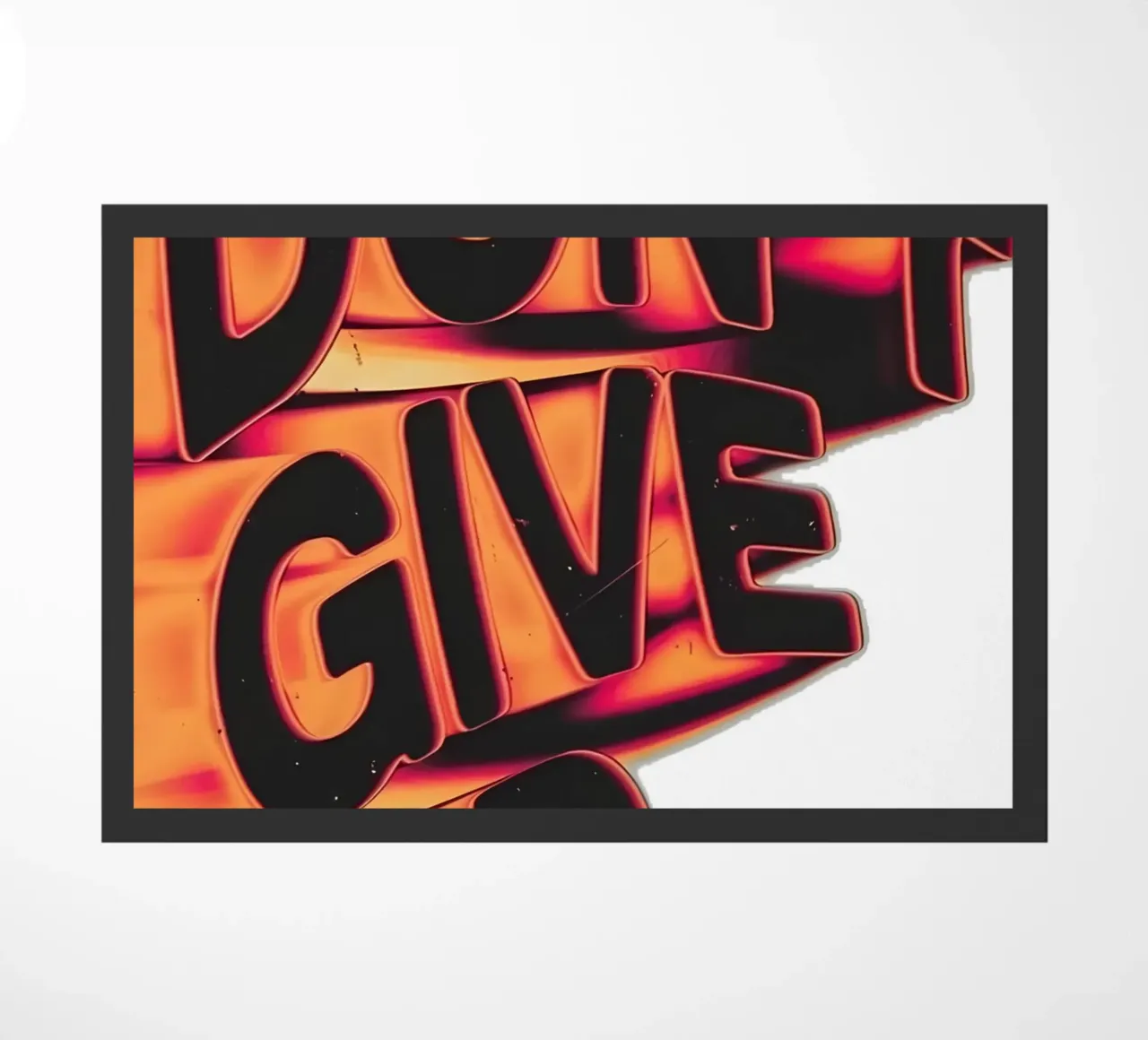 "DONT GIVE UP" zerbino da Type & Tape