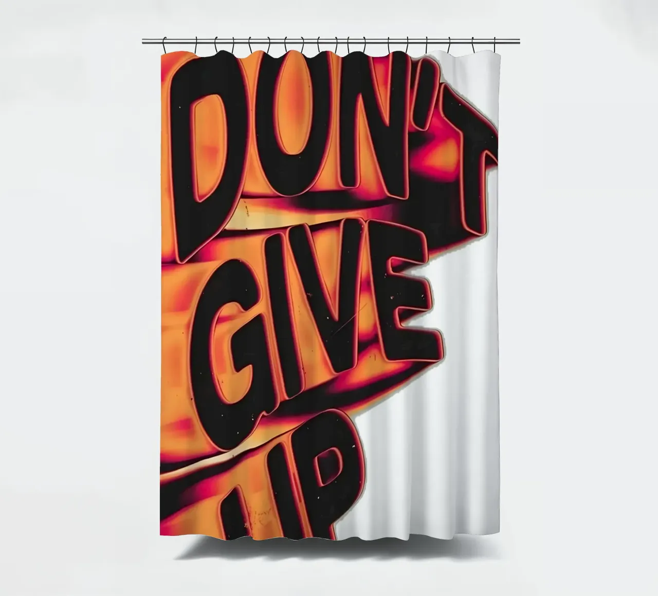 "DONT GIVE UP" tenda da doccia da Type & Tape
