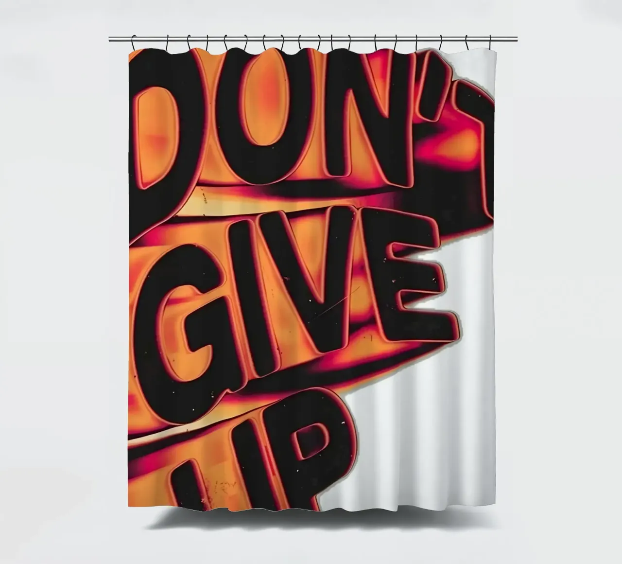 "DONT GIVE UP" tenda da doccia da Type & Tape