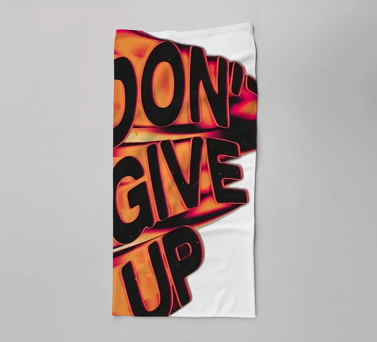 "DONT GIVE UP" asciugamano da bagno da Type & Tape