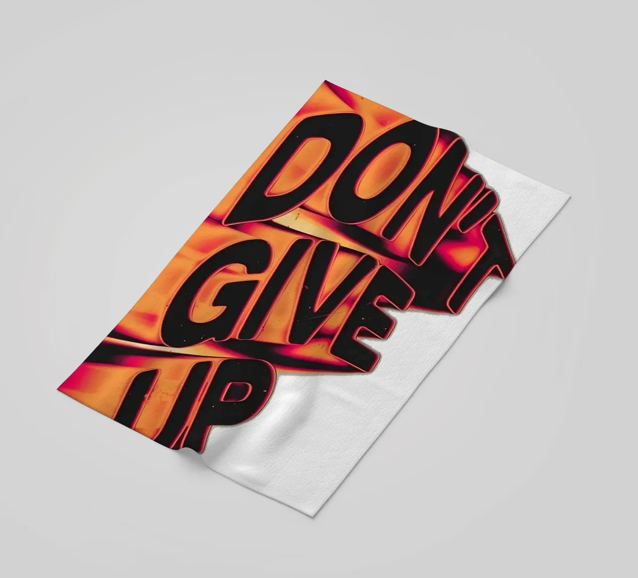 "DONT GIVE UP" telo mare da Type & Tape