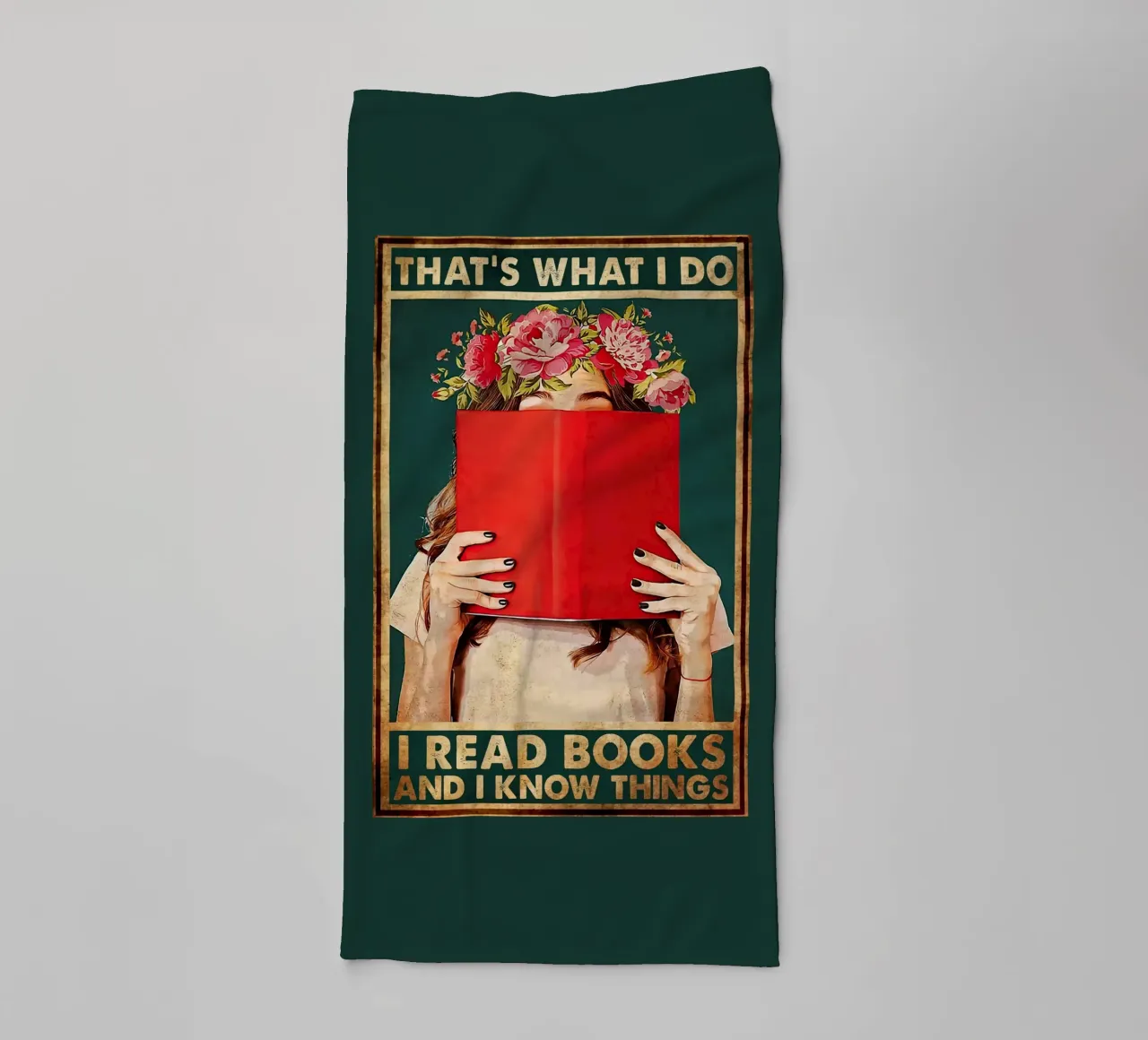 I Read Books and I Know Things towel by Oliver Ethan