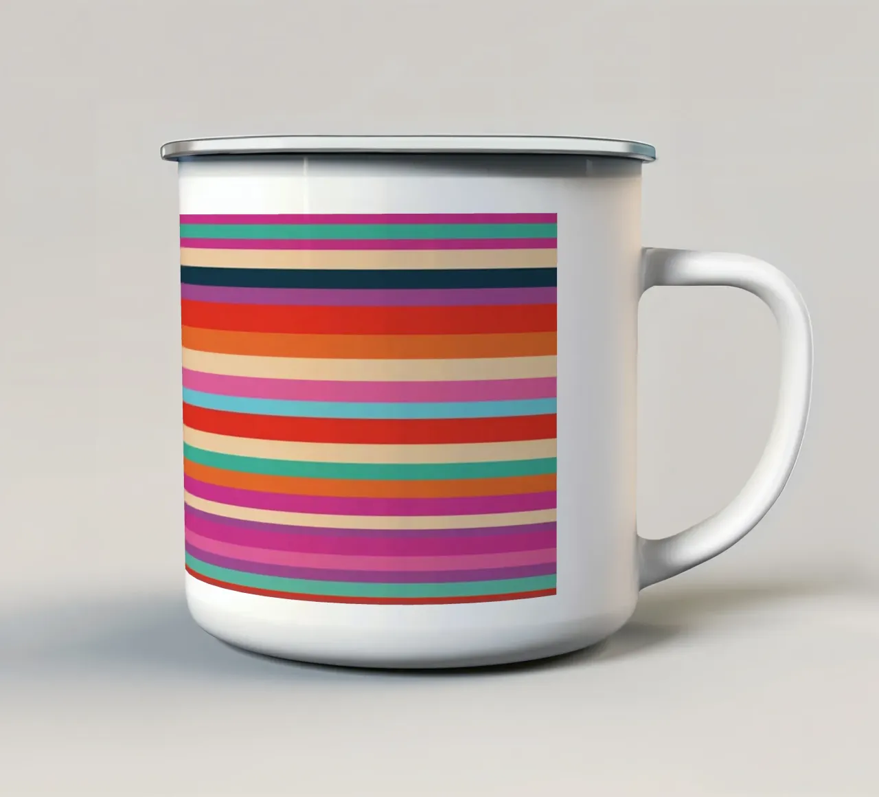 Classiche strisce estive tazza in smalto da Petra Lang