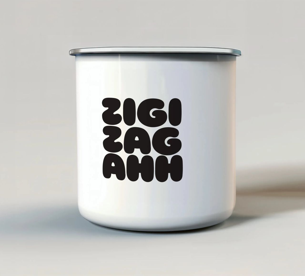 Zigi-Zag tazza in smalto da Verplanungsagentur