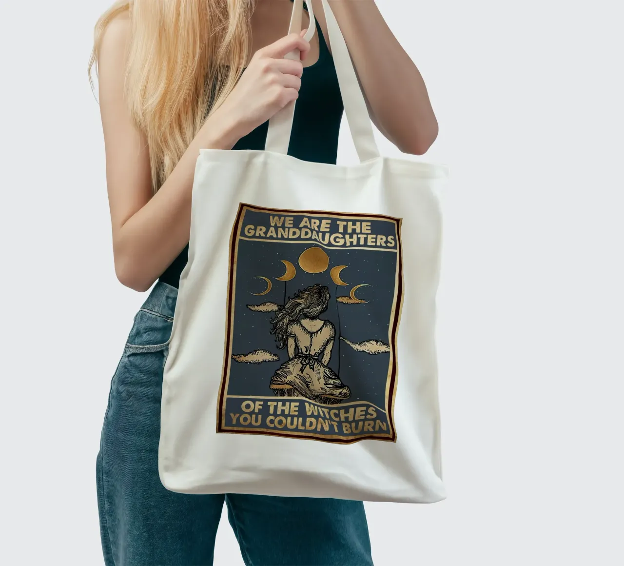 Noi siamo le nipoti borsa in juta da Oliver Ethan