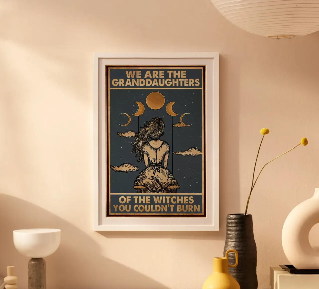 Noi siamo le nipoti poster con telaio in alluminio da Oliver Ethan