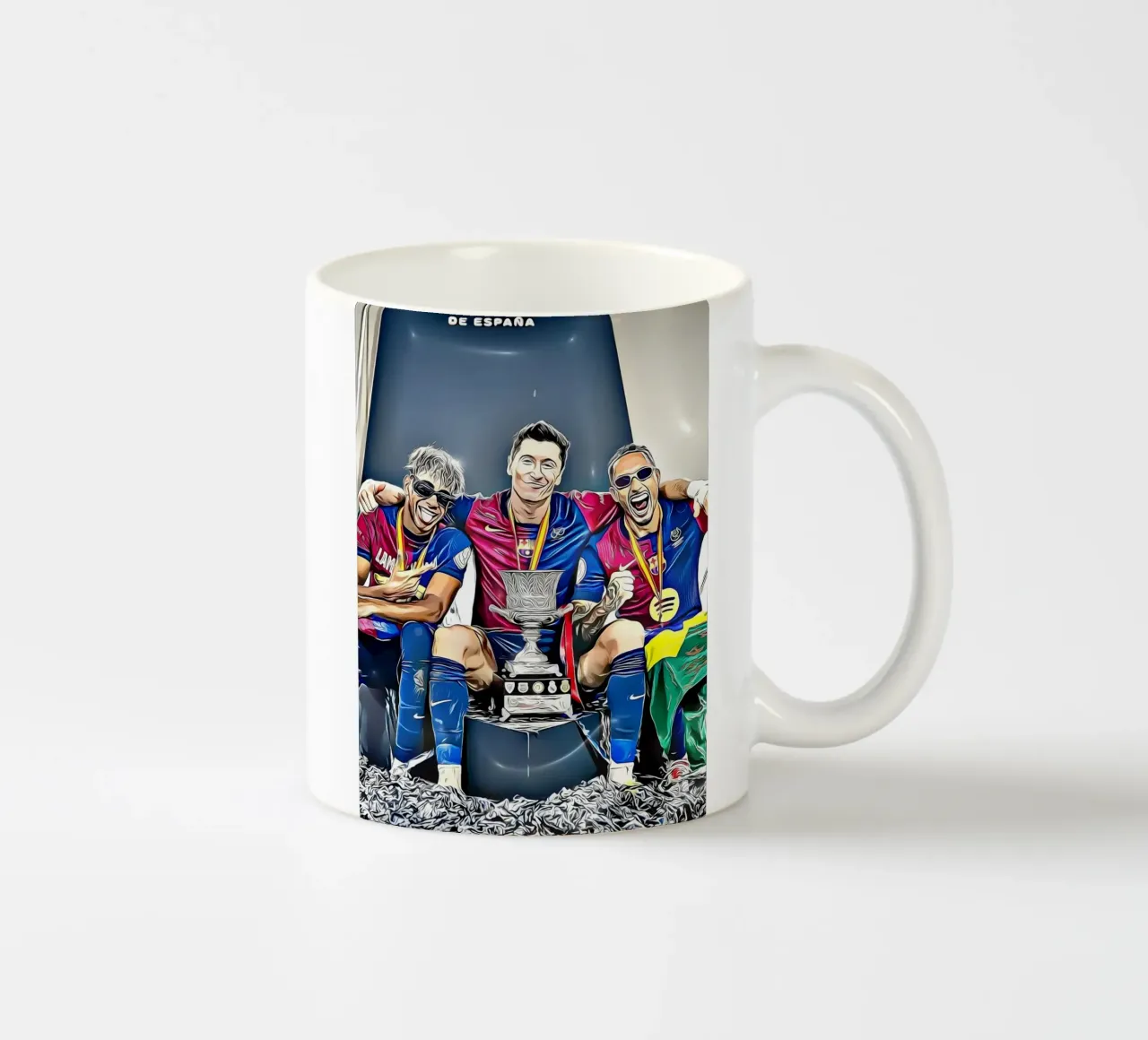 Barcelona's Supercopa de España overwinningsfeest keramische mok van dark eagle