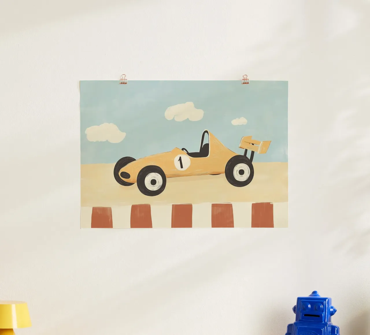 Auto da corsa retrò - Stampa d'arte per bambini poster da vintagepod